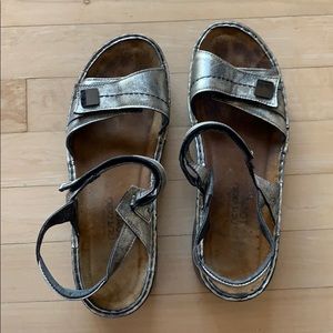 Naot sandals.